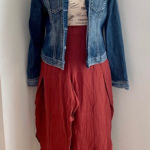 Allison Joy Crop Pants w/split front/side, Sz Lg